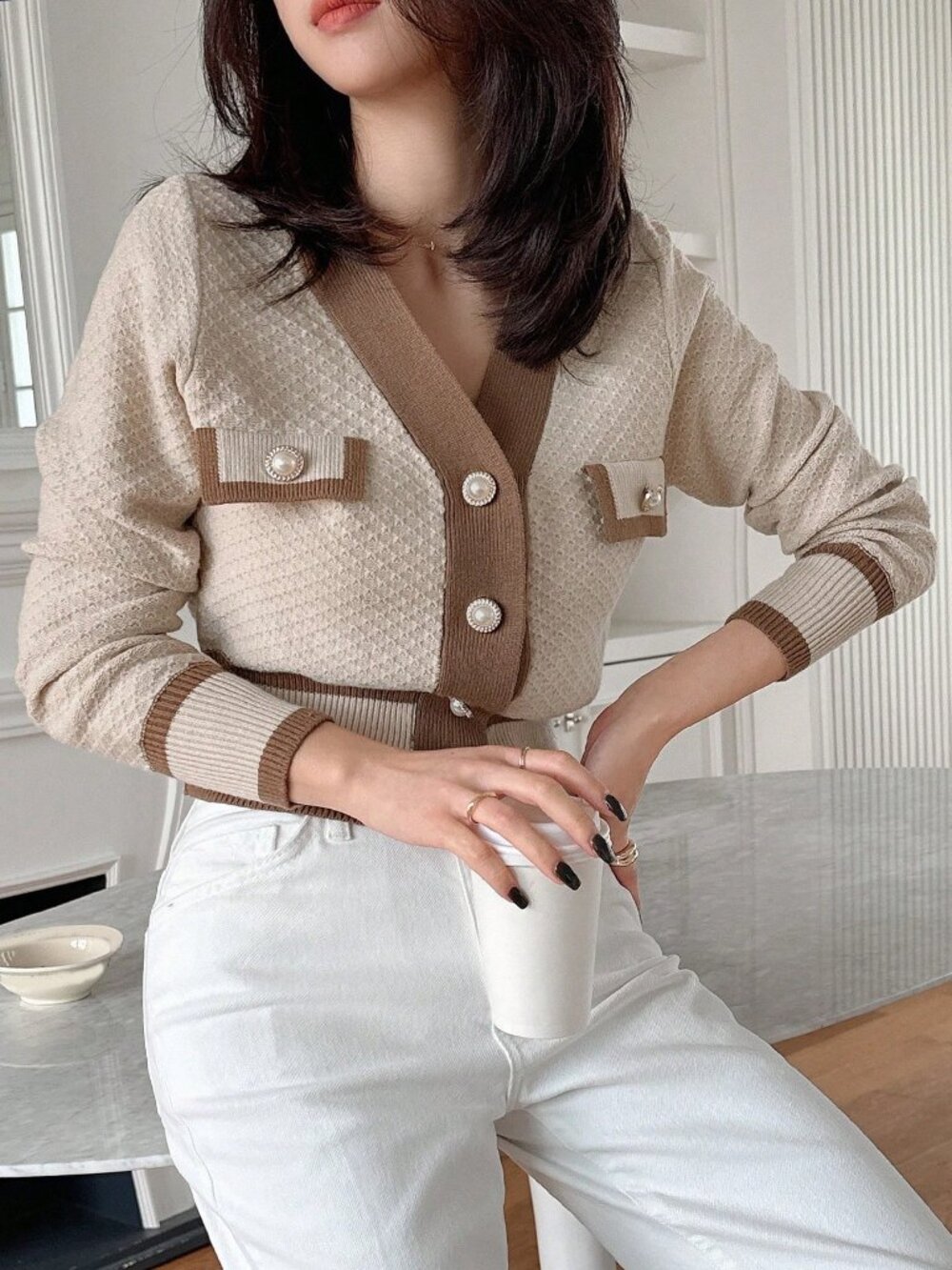 Multicolor Casual Women's Elegant Cardigan